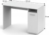 Kancelářský psací stůl NOKO-SINGA  21, bílá