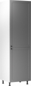 Vysoká skříň LAYLA D60ZL pro vestavnou lednici, levá, šedá/bílá