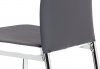Jídelní židle AC-2202 GREY, ekokůže šedá, bílá/chrom