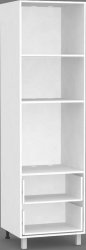 Vysoká skříň REA ALFA KSZ-60-200 pro vestavnou pečící a milrovlnnou troubu, BÍLÁ
