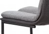 Konferenční a jídelní židle - látka světle / tmavě šedá, kovová podnož, černý matný lak HC-041 GREY2