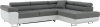 Rohová sedací souprava AMARETO NEW, rozkládací s úložným prostorem, pravá, bílá/šedá
