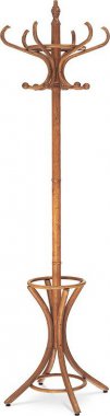 Věšák dřevěný F-9908 OAK - barva dub, v. 186 cm 