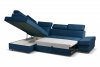 Rohová sedací souprava MAIK rozkládací s úložným prostorem, levá, tmavě modrá Monolith 77