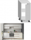 Spodní kuchyňská skříňka LINE D 40, dub sonoma/bílý lesk
