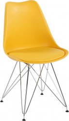 Plastová jídelní židle TIME II žlutá