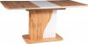 Rozkládací jídelní stůl SYRIUSZ 120x80, dub wotan/bílá mat