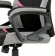 Kancelářská  židle KA-L611 PINK, potah růžová, šedá a černá látka