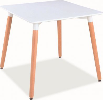 Jídelní stůl NOLAN II 80x80, bílá/buk