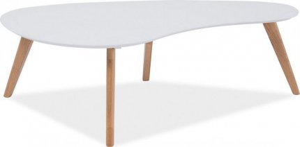 Konferenční stolek AUREA bílá/dub