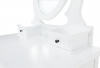 Toaletní stolek LINET New s taburetem, bílá/stříbrná