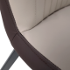 Jídelní židle KLARISA, ekokůže, béžová, hnědá/kov