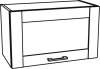 Horní kuchyňská skříňka Kingston 06/G60OK na digestoř, dub wotan 