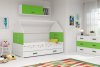 Dětská postel Dominik 80x160 s úložným prostorem, domeček, bílá