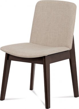 Jídelní židle BC-3915 WAL, barva ořech, potah krémový