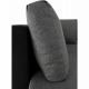 Rohová sedací souprava LUNETA, rozkládací s úložným prostorem, černá/světle šedá