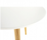 Kulatý odkládací stolek PAMINO, bílá/přírodní,
