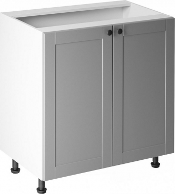 Spodní kuchyňská skříňka  LAYLA D80, 2-dveřová, šedá mat/bílá