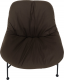 Designová jídelní židle KALIFA, látka s efektem broušené kůže, hnědá/černý kov