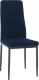 Jídelní židle COLETA NOVA modrá, velvet látka/černý kov