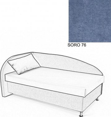 Čalouněná postel AVA NAVI, s úložným prostorem, 120x200, levá, SORO 76