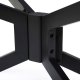 Jídelní stůl, 180x90x75 cm, MDF deska, 3D dekor divoký dub,  kovovová hvězdicová podnož, černý mat HT-885 OAK
