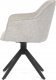 Jídelní a konferenční židle, potah krémová látka, kovové nohy, černý mat HC-533 CRM2