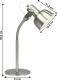 Stolní lampa v retro stylu, kov, matný nikl, AVIER TYP 1