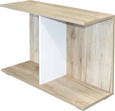 Odkládací stolek LAIT dub kraft šedý/bílá