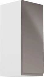 Horní kuchyňská skříňka AURORA G30 pravá, bílá/šedá lesk