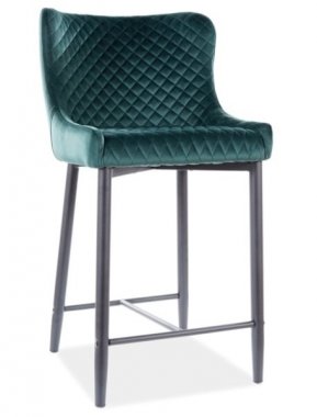 Barová židle TIAN B H-2 VELVET zelená/černý kov