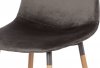 Jídelní židle CT-622 GREY4, šedá sametová látka/kov