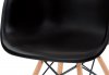 Plastová jídelní židle CT-719 BK1, černá/masiv