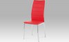 Jídelní židle AC-1295 RED chrom / koženka červená