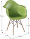 Židle-křeslo, zelená + buk, DAMEN