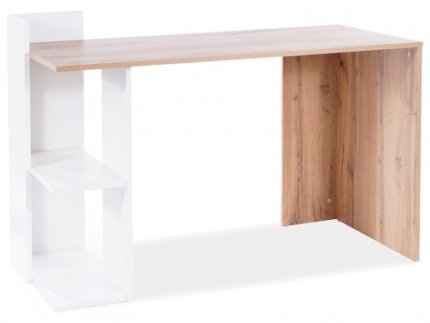 Pracovní stůl B-001 dub wotan/bílá