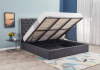 Čalouněná postel NADIA 160x200, s úložným prostorem, tmavě šedá