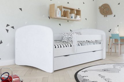 Dětská postel SHOKORA 80x160 s úložným prostorem, bílá
