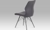 Jídelní židle HC-781 GREY, šedá ekokůže, kov matná šedá 