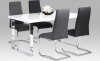 Jídelní stůl 150x90 cm, chrom / bílý lesk A880 WT