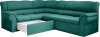 Rohová sedací souprava AMELIA rozkládací s úložným prostorem, levá, smaragdová