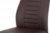Jídelní židle HC-955 BR, hnědá koženka / chrom