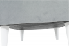 Čalouněný taburet RUFINO, světle šedá/bílá