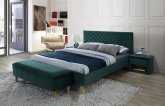 Čalouněná postel AZUA 180x200 zelená/dub