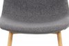 Jídelní židle CT-391 GREY2, šedá látka, ekokůže, kov dub