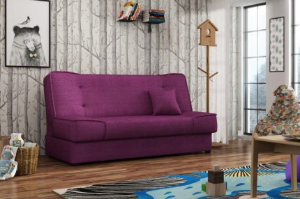 Rozkládací pohovka Bega, s úložným prostorem, Enjoy 16 fialová