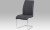 Jídelní židle HC-375 GREY, koženka šedá / chrom