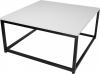 Konferenční stolek KASTLER NEW TYP 1, set 2 kusů, bílá mat/černý kov
