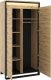 Šatní skříň KANTA 01 quant, 2D, s LED osvětlením, dub artisan/černá