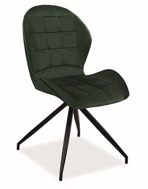 Jídelní židle HULK II VELVET zelená/černá kov